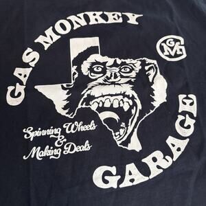 NWOT Gas Monkey Garage GMG Dallas Texas Wheels Deals Shirt Black Small